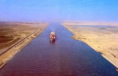 Ship during Suez Canal transit